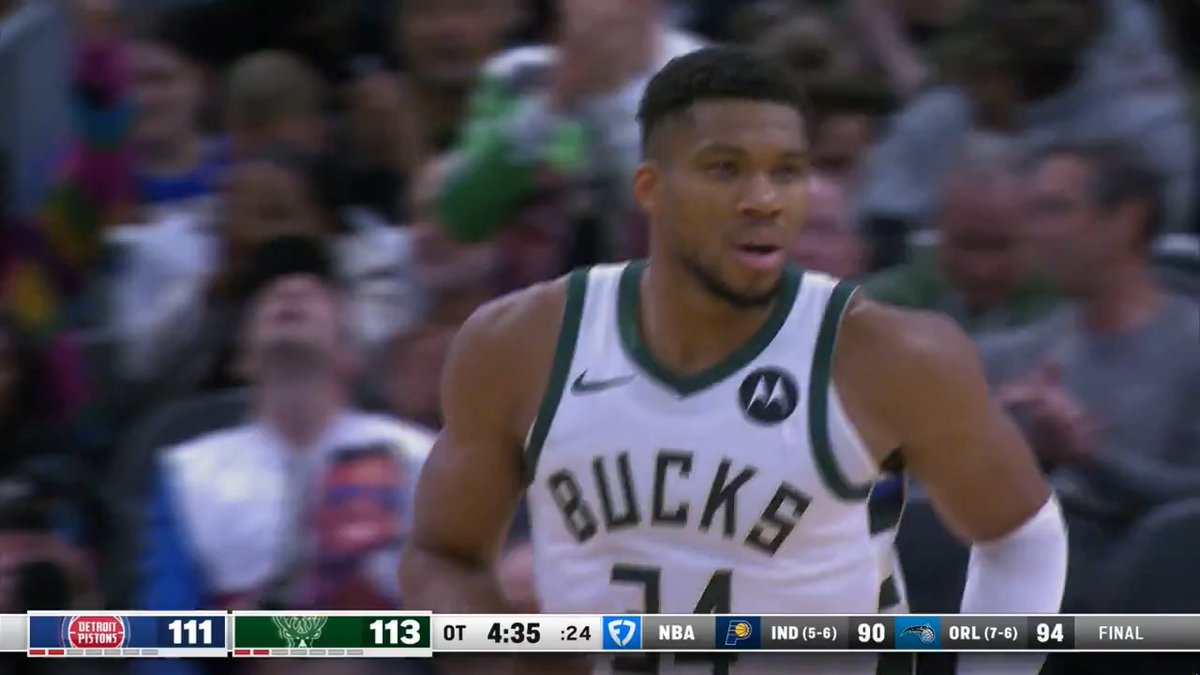 Giannis goes 5-5 to seal the OT win... He caps a 59-POINT night 🤯🤯🤯