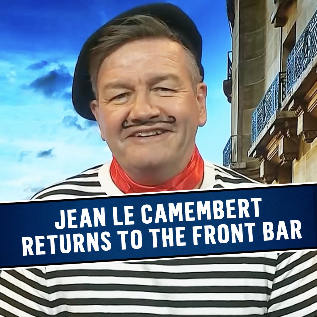 Are the rumours true? Is Jean Le Camembert really returning for our All Sport year in review show? We've got a date with our friend from France next Thursday 😎 #TheFrontBar
