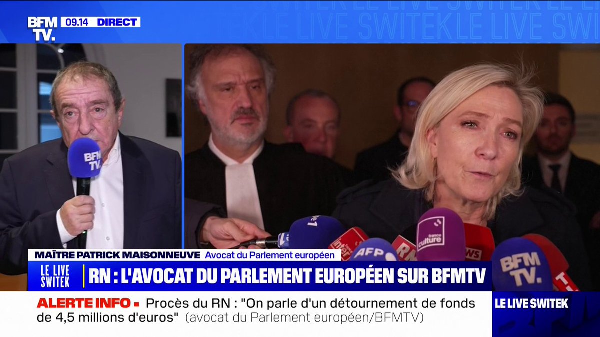 Patrick Maisonneuve (avocat du Parlement européen): "J'entends bien souvent les élus du RN dire que la justice doit être rapide, ferme et sévère"