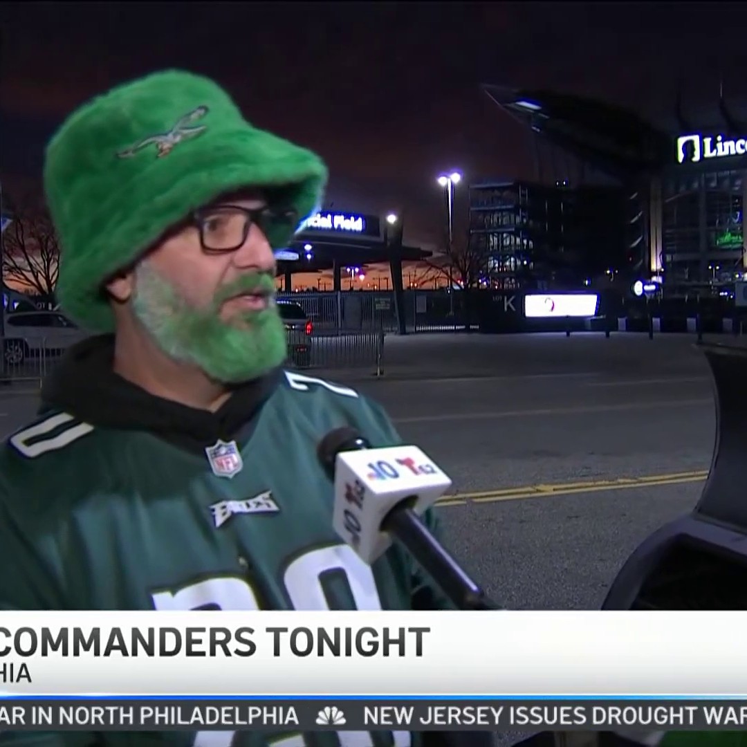 🦅 WATCH: Philadelphia Eagles fan "Green Beard" already has the grill fired up for #ThursdayNightFootball in South Philly. Brenna Weick finds out what's on the menu: