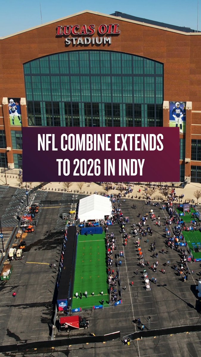 In partnership with the Indianapolis Colts and Indiana Sports Corp, we’re thrilled to announce that the NFL has selected Indy to host the NFL Combine through 2026. 🙌 Mark your calendar for the 2025 fan experience: February 27 – March 2 at 📍Lucas Oil Stadium