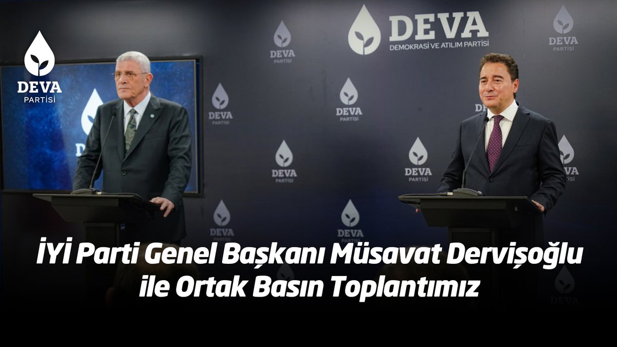 İYİ Parti Genel Başkanı Müsavat Dervişoğlu ile Ortak Basın Toplantımız