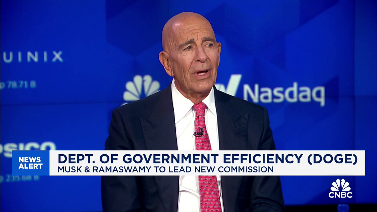 "I look at it as a champion lion and a champion cheetah coming together," Tom Barrack says of Elon Musk's political involvement. "Elon is probably the most important innovator, creator, manufacturer, product creator. He single-handedly did more than NASA could do in 20 years."