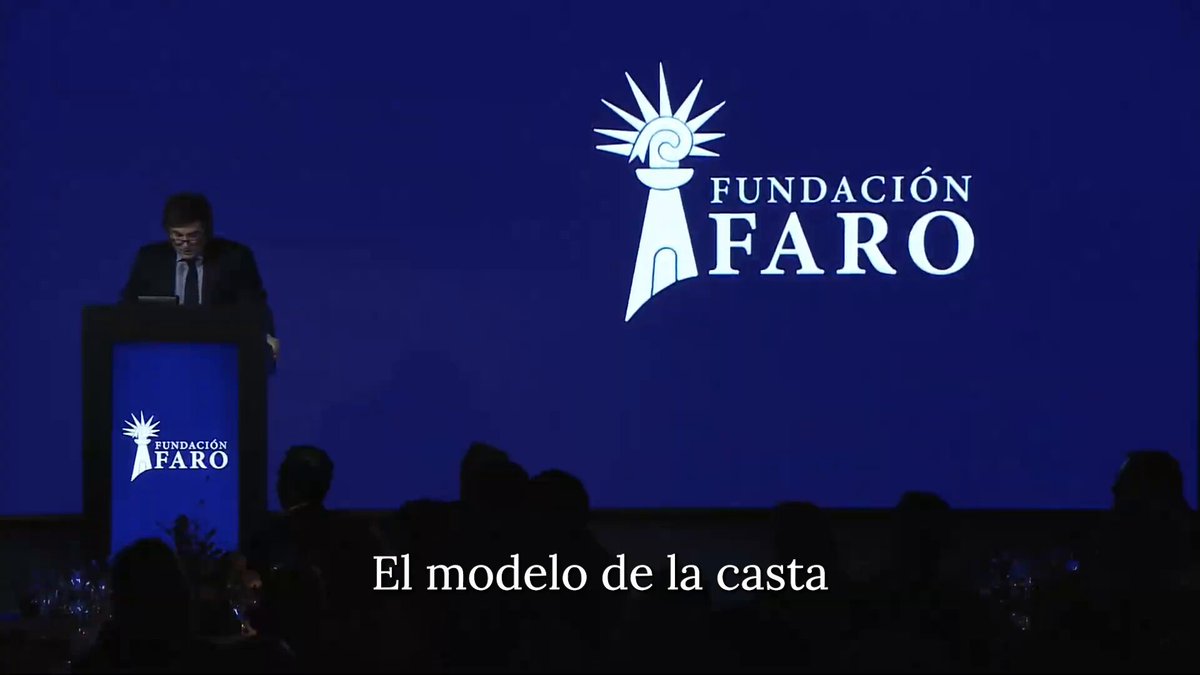 "No hay progreso material sin batalla cultural. Ellos se tomaron tan en serio la batalla cultural que colonizaron todas las instituciones". El Presidente Javier Milei disertó en la gala de lanzamiento de la Fundación Faro.