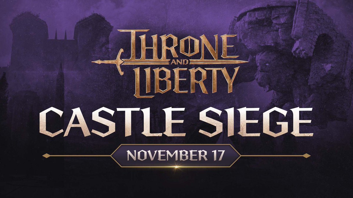 Fight for power. Fight for prestige. Fight for the throne 👑 Gather your Guild for the Castle Siege on November 17.
