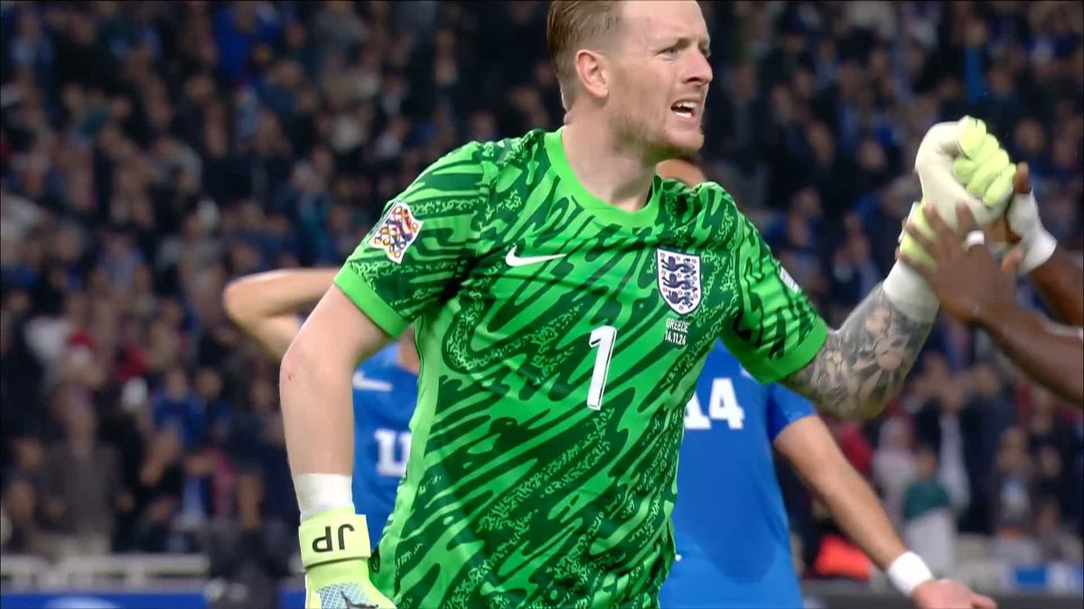 Top stop from Jordan Pickford! 🙅‍♂️ #ITVFootball | #NationsLeague
