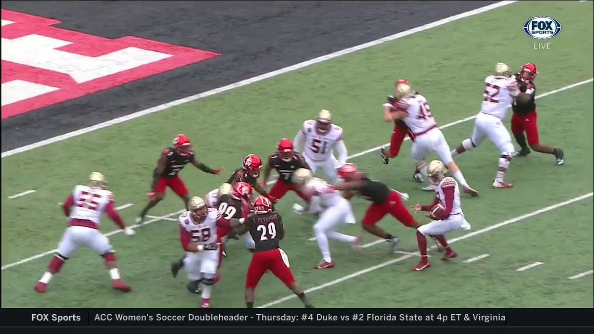 Throwback to when Jordan Travis literally dribbled the football off the grass then casually ran it in for a TD. 🤯🔥💨