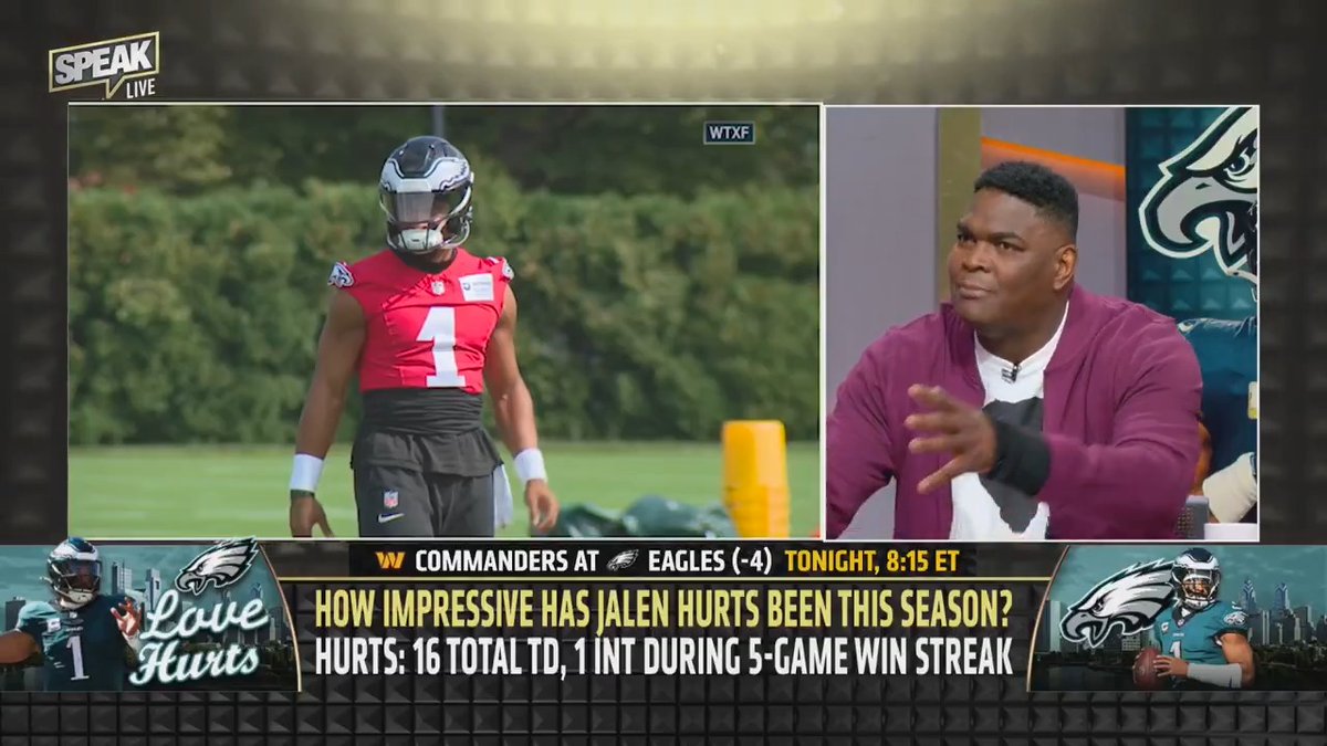 .@Keyshawn doesn’t understand why Jalen Hurts doesn’t get the proper respect of being a top QB.