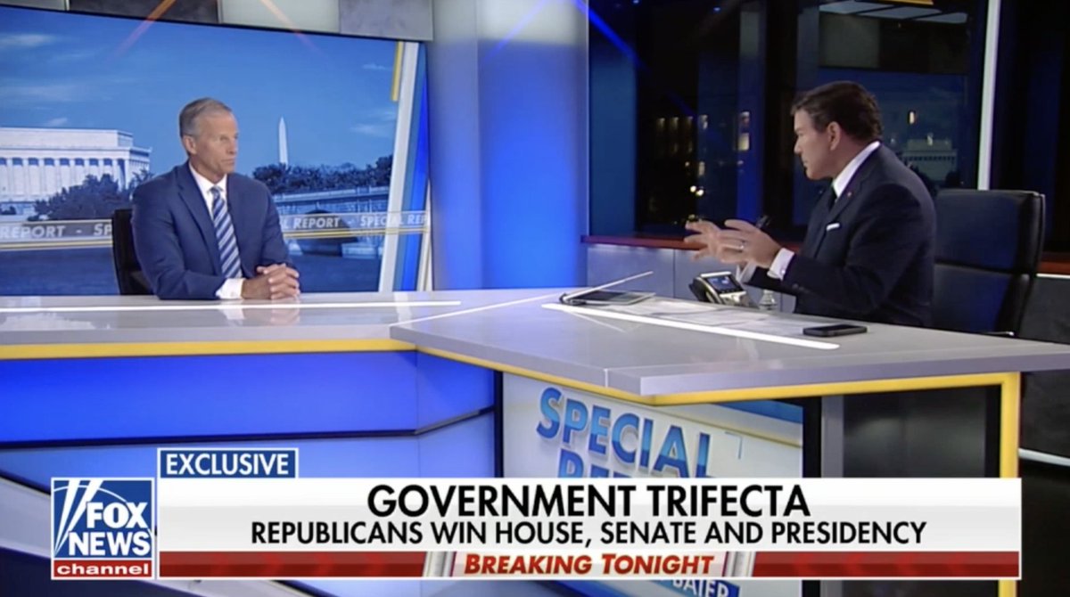 Republicans have a mandate from the American people to enact change, and our work starts now. Joined Bret Baier for a great conversation on my role as the new incoming Senate majority leader.