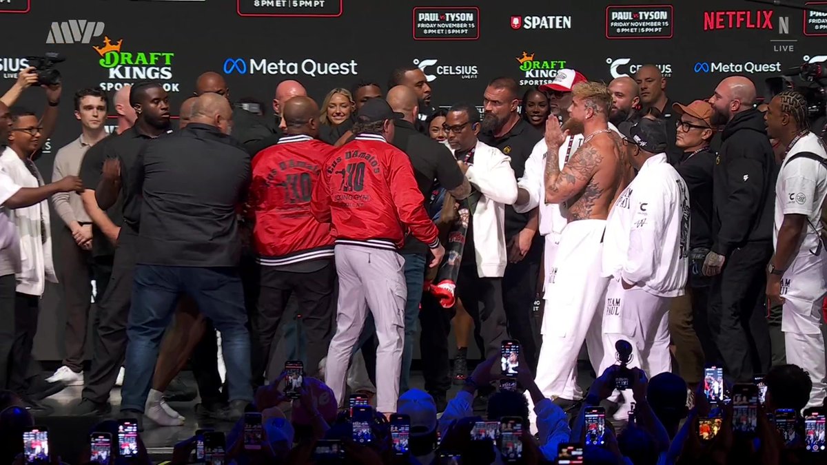 MIKE TYSON HITS JAKE PAUL AT THE WEIGH IN #PaulTyson -- LIVE ON NETFLIX FRIDAY, NOVEMBER 15 8 PM ET | 5 PM PT