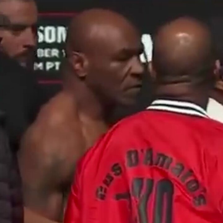 Mike Tyson’s final words before the Jake Paul fight: 🗣️ “Talk is over.” 😳😳 #Boxing #PaulTyson