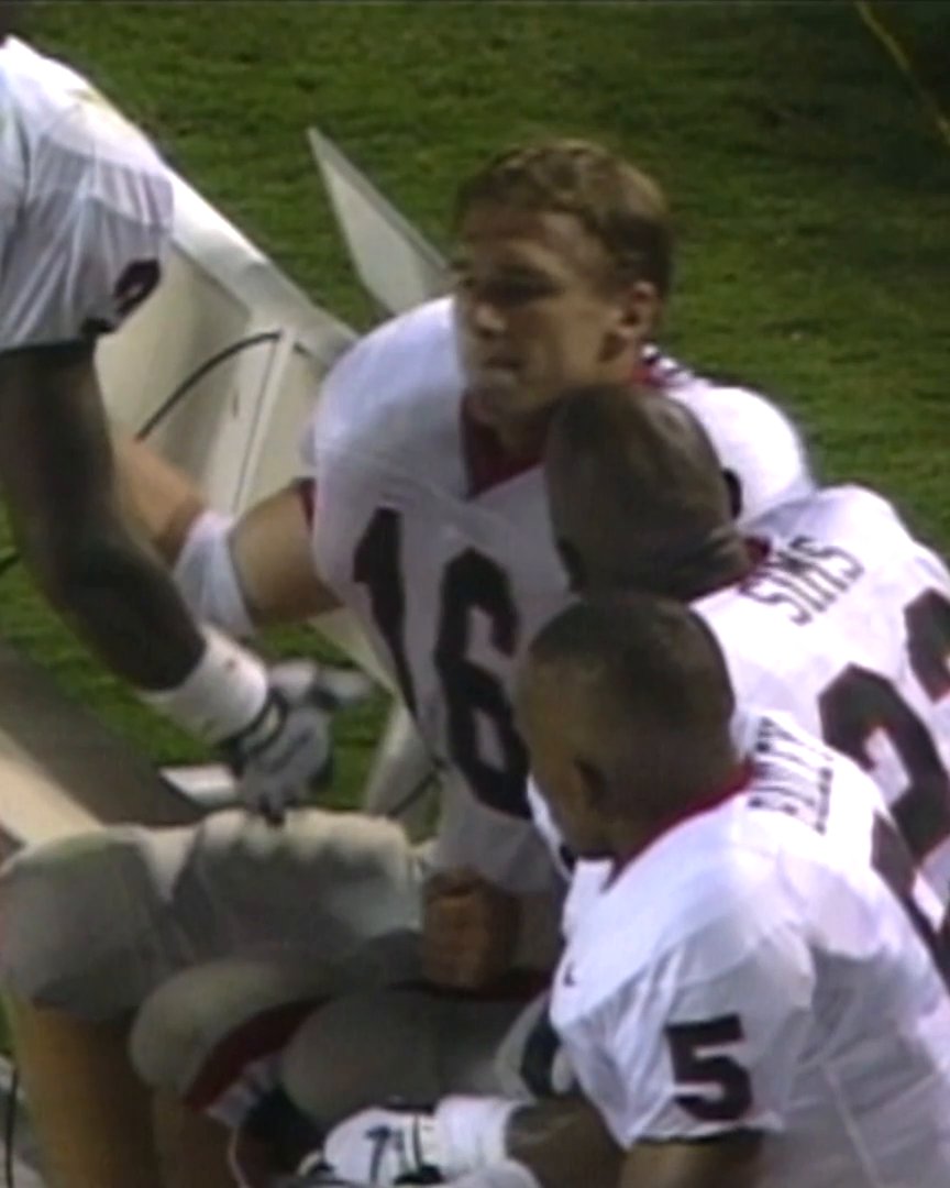 When Kirby Smart picked off Peyton Manning for his first career INT 🤯 Georgia Football