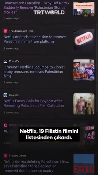 📌Netflix dizilerinin arkasında kimler var? 📌Anlatılan hikayeleri kim kontrol ediyor? 📌Sorgulayanlar nasıl susturuluyor? TRT World, Netflix'in büyük hissedarlarının İsrail çıkarlarıyla derin bağlarını ve bu finansal gücün Gazze'deki soykırımı nasıl körüklediğini araştırdı.