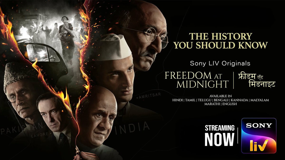 The History You May Not Know The History You Should Know Presenting the electrifying story of India’s Independence - Freedom At Midnight streaming now on Sony LIV #FreedomAtMidnight #FreedomAtMidnightOnSonyLIV #FAMOnSonyLIV