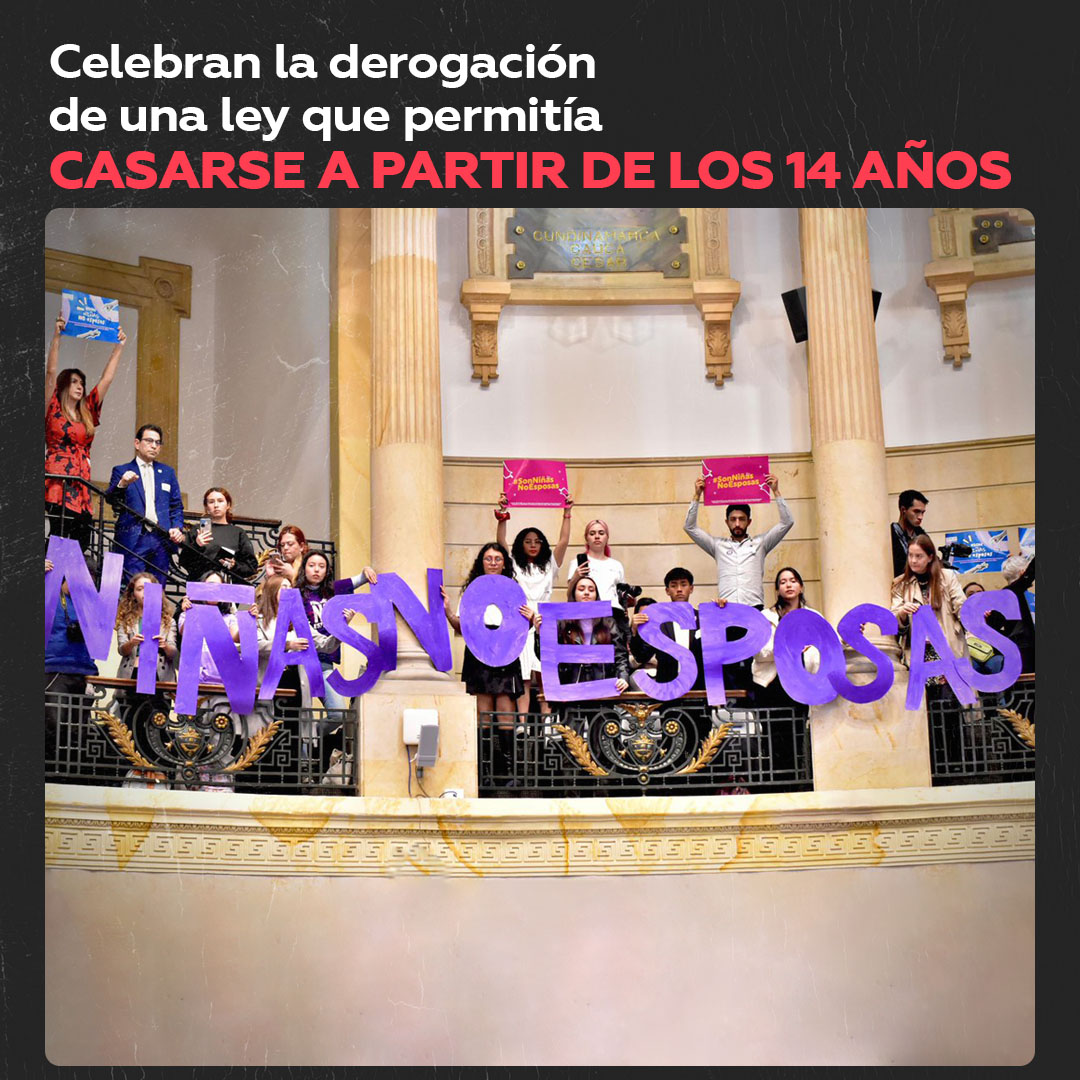 🚫 Niñas, no esposas: Colombia prohíbe el matrimonio infantil 🇨🇴 El Senado de #Colombia aprobó una ley que prohíbe el matrimonio de menores, anulando una normativa del siglo XIX que permitía uniones desde los 14 años con el consentimiento de los padres.
