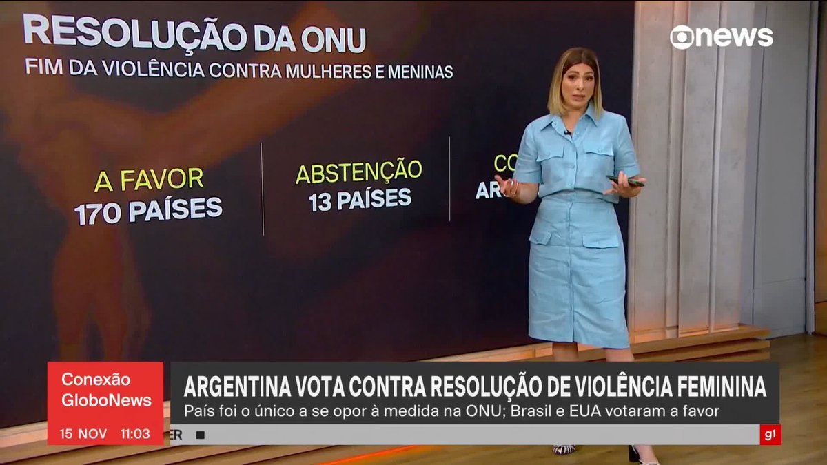 A Argentina foi o ÚNICO país a votar CONTRA uma resolução da ONU que pedia o FIM DA VIOLÊNCIA CONTRA A MULHER! Essa é a Argentina da extrema-direita de Javier Milei! Simplesmente um ABSURDO!