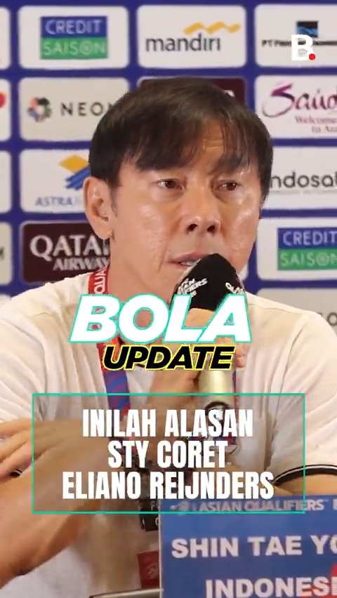 Shin Tae-yong memberi tahu kenapa Eliano Reijnders tidak masuk squad/line-up pertandingan Timnas Indonesia 🎥@bolacomid