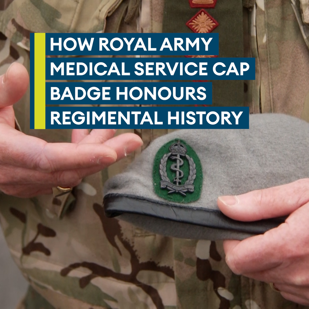 The creation of the new Royal Army Medical Service was marked at Sandhurst with a parade. Colonel Graham Johnson, Corps Colonel of the Royal Army Medical Service gave BFBS #ForcesNews a breakdown of the new regimental headdress👇