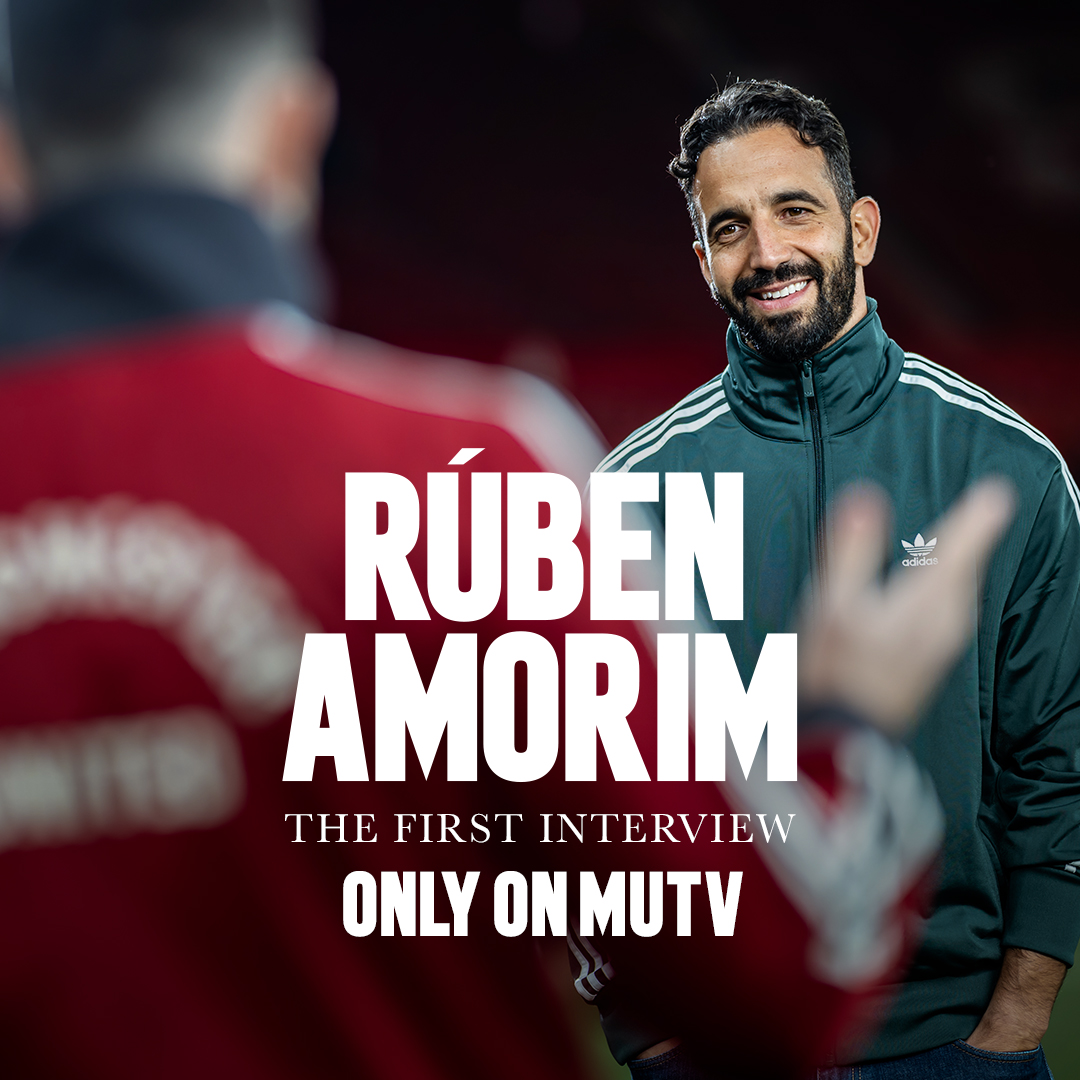The wait is over ๐จ๐ Watch Ruben Amorim's first interview as United head coach now ๐ฒ๐ต๐น #MUFC
