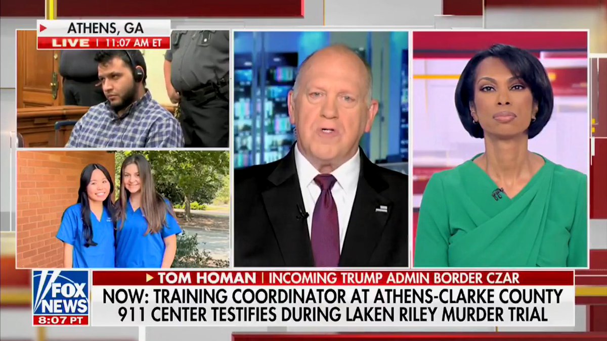 Incoming Border Czar Tom Homan says that under the Biden-Harris Administration, Laken Riley’s murderer was given a free airline ticket to the city of his choice, free lodging, free food, and, now, an attorney paid for by the United States taxpayers. Absolutely sickening.
