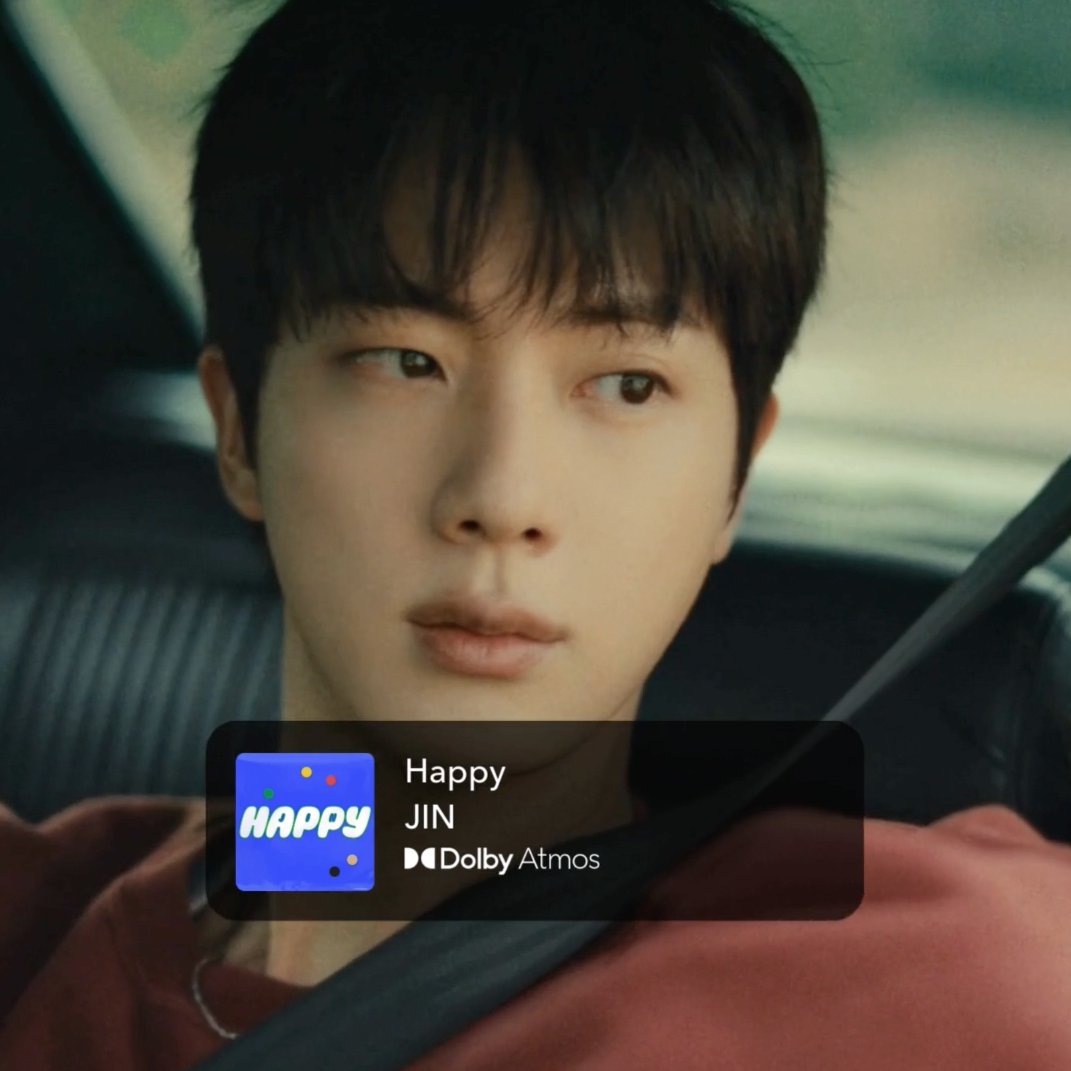 Happiness sounds a lot like Jin 🙂 The #BTS singer’s highly anticipated solo debut ‘Happy’ is out now in #DolbyAtmos. What song do you have on repeat? BTS_official 방탄소년단 #Jin #진 #방탄소년단 #Jin_Happy #BTSARMY