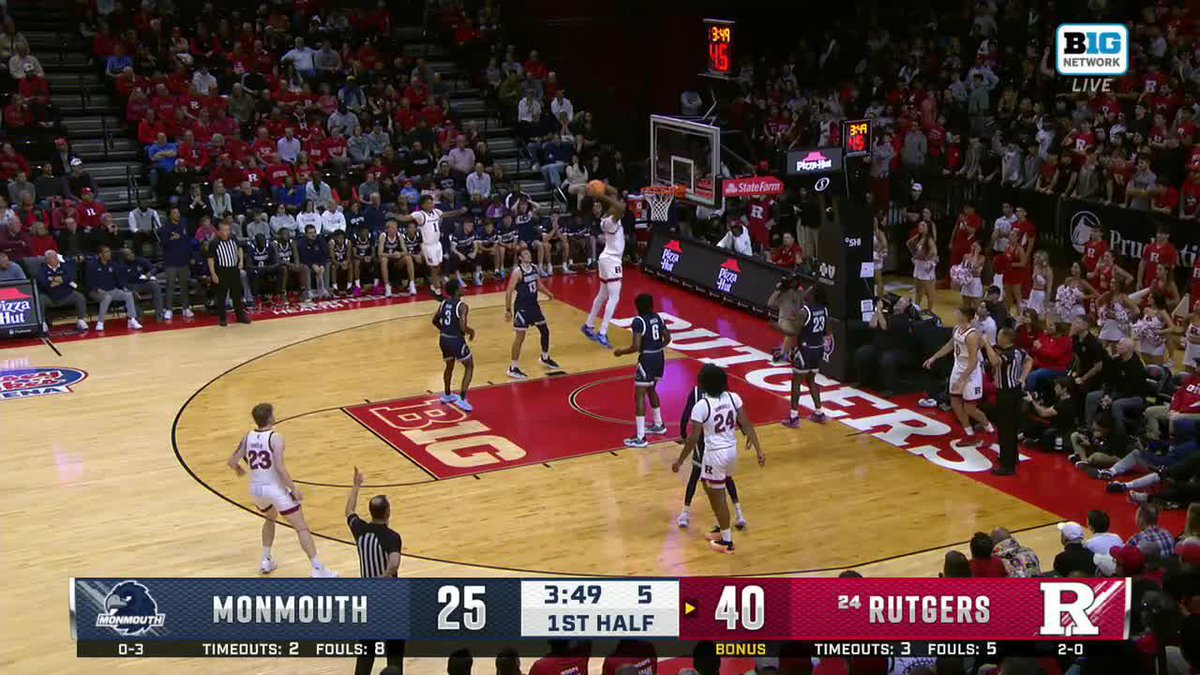 Ace with the inbound SLAM. 📺: Big Ten Network #TheKnighthood🛡️⚔️