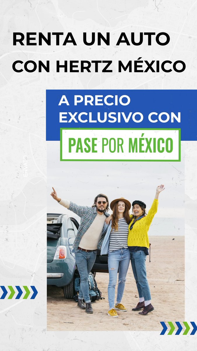 🚗 ¡Viajar por México nunca fue tan fácil! Con PASE y Hertz México, disfruta de precios exclusivos en tu renta de auto y comienza tu aventura hoy. ¡Descubre lo mejor del país! 🌟🇲🇽