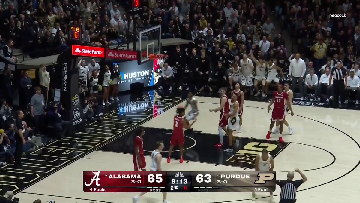 CJ COX!! What a shot for the freshman! 🙌 CJ Cox x Purdue Men's Basketball