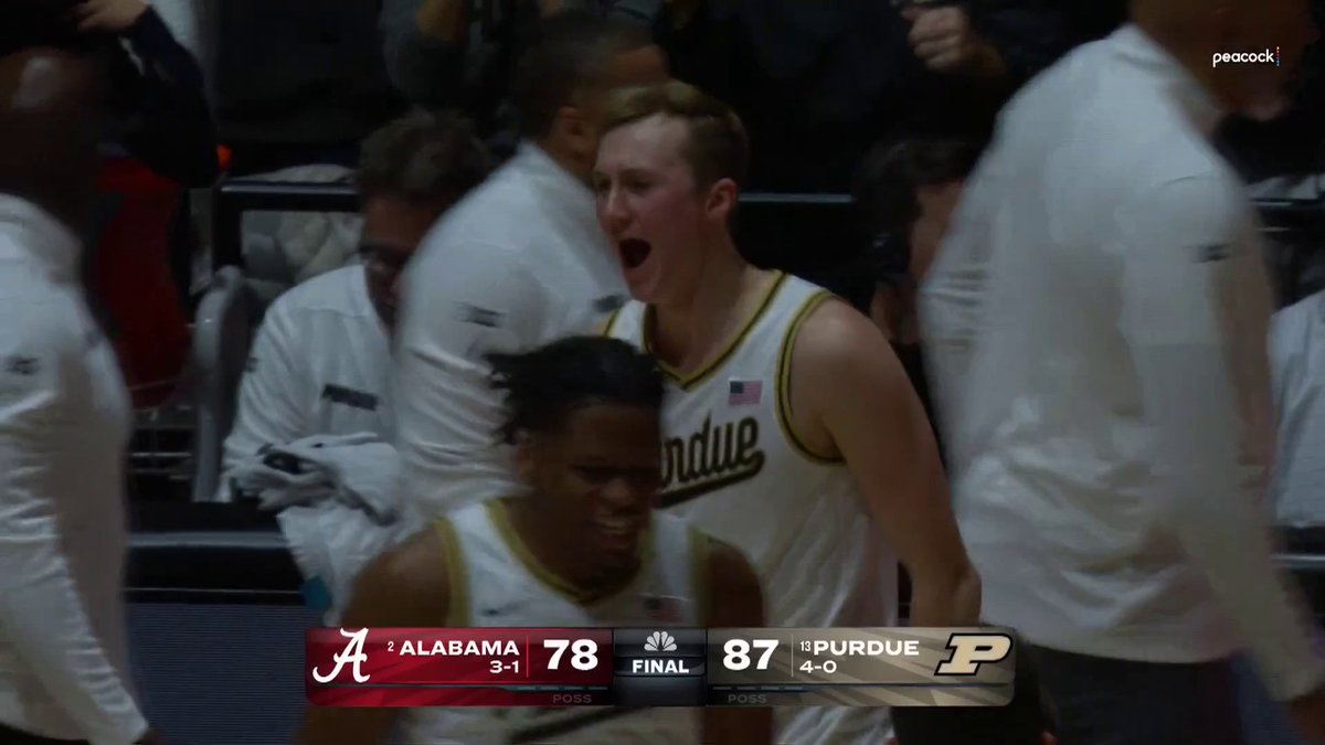 PURDUE TAKES DOWN THE NO. 2 TEAM IN THE COUNTRY. It's a win at home over Alabama. 🚂
