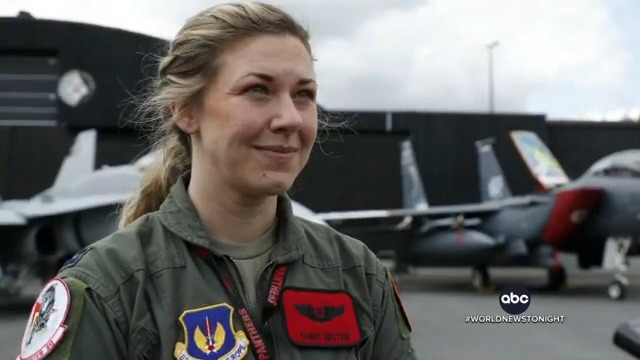 For the first time, the Air Force awarded the Silver Star to a female service member for her role in the shootdown of 80+ Iranian drones that were part of an attack on Israel. David Muir reports on #WorldNewsTonight's #PersonOfTheWeek, Capt. Lacie Hester.
