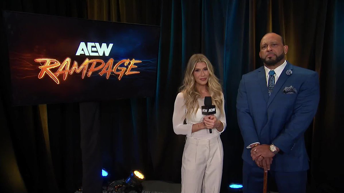 MVP is getting his lay of the land here at AEW and shares some wisdom for the locker room. Watch #AEWRampage on TNT! MVP | Swerve Strickland | @Shelton J. Benjamin | Komandercr_luchador