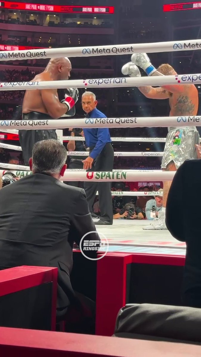 All respect between Jake Paul and Mike Tyson after their fight 🤝 #PaulTyson