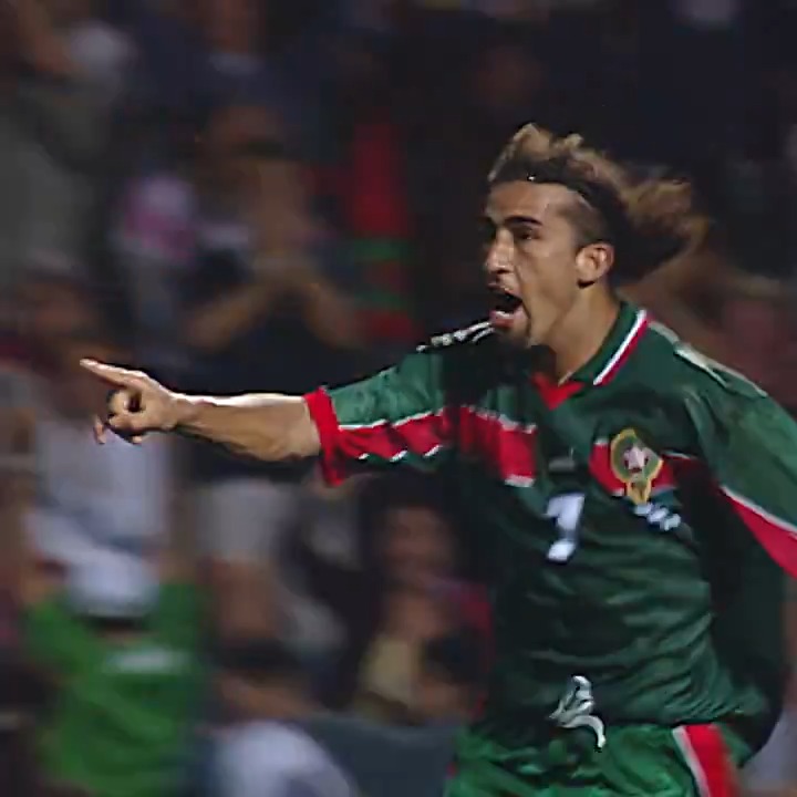 Mustapha Hadji, ballon d’or africain 1998, lors du mondial 98 en France 🇫🇷 face à la Norvège 🇳🇴. Qui a vécu ce mondial ? #mountakhab🇲🇦