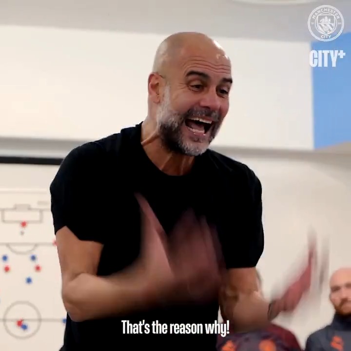 🔵🎬 Manchester City’s 4-In-A-Row feature length film is set to be released on 20 November on CITY+. Here’s a brief snippet of Pep Guardiola’s dressing room talk.