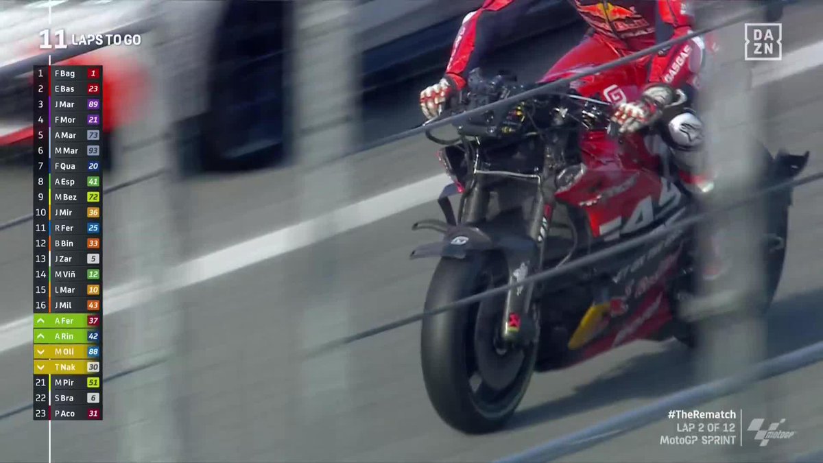 ¡El carenado de la moto de Pedro Acosta salió por los aires tras su toque con Marc Márquez! 💥 #SolidarityGP #MotoGP 🏁