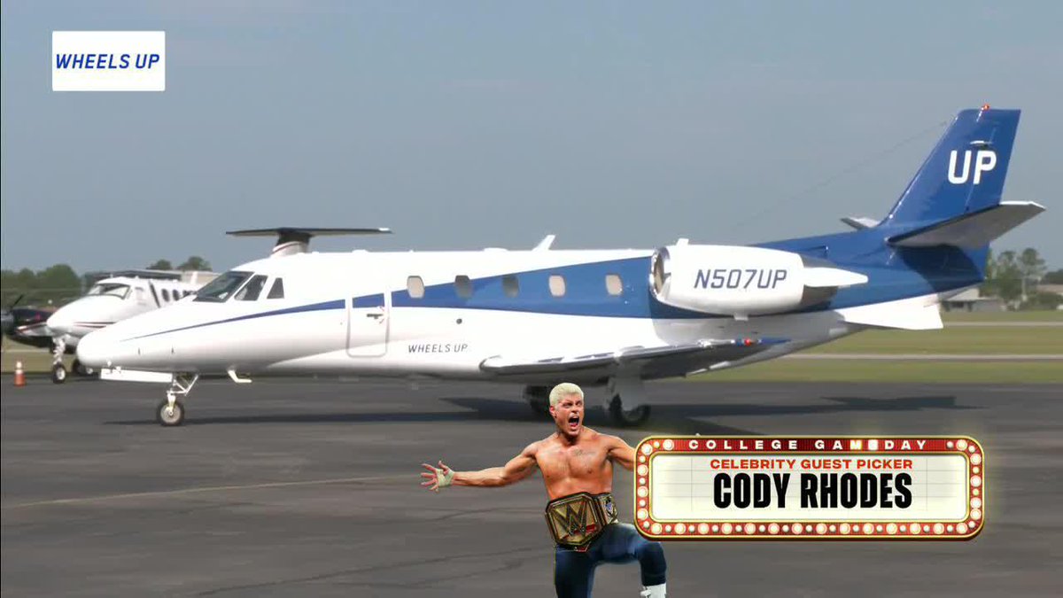 Wheels Up is bringing Cody Rhodes to Athens before he makes his picks‼️