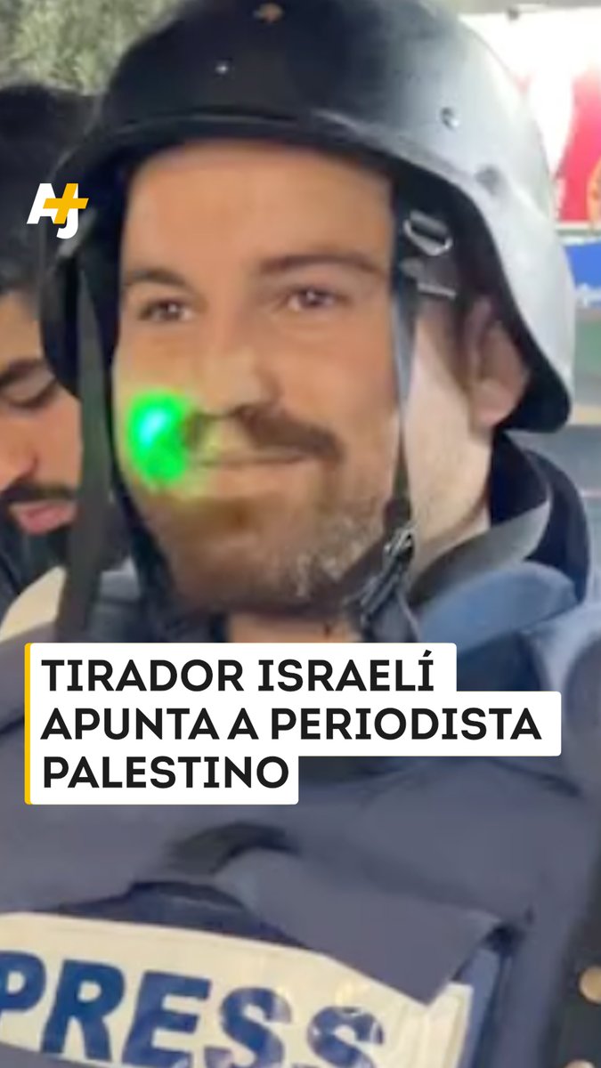 Este periodista palestino que realizaba su trabajo en Cisjordania ocupada se mantiene en calma mientras un tirador israelí parecía divertirse apuntándole en zonas fatales con su arma.