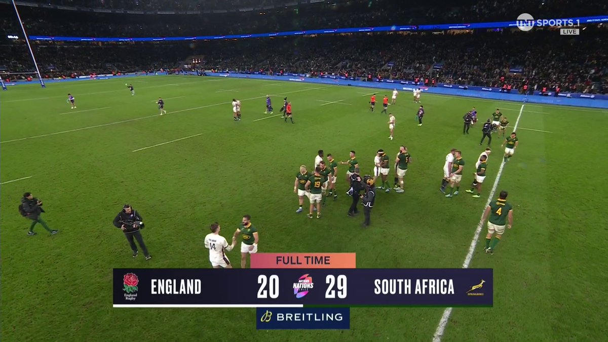 🫣 Full time in the Allianz Stadium, Twickenham 🏴 Where do Steve Borthwick and England Rugby go from here? #AutumnNationsSeries | #ENGvRSA