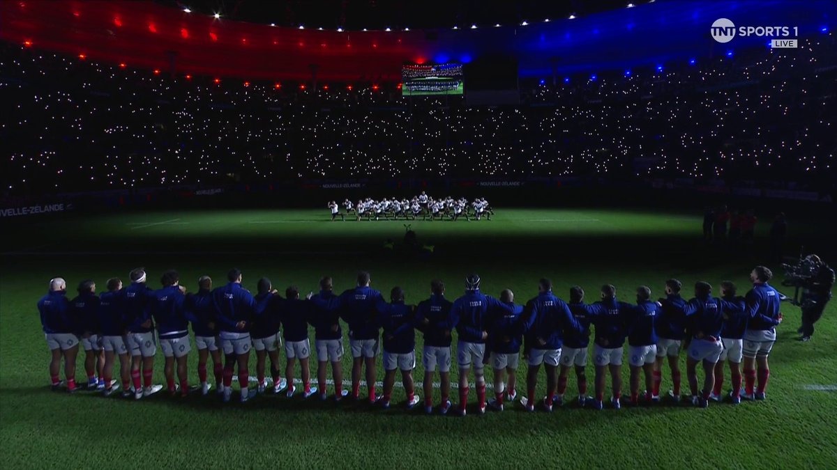 The Haka by night 🤩 #AutumnNationsSeries | #FRAvNZL