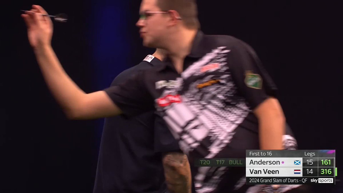 ANDERSON INTO THE SEMIS! 🏴󠁧󠁢󠁳󠁣󠁴󠁿 Gary Anderson comes through a real battle with Gian van Veen! 🚂 The Scot will face Luke Littler in the semis! 👀 📺 #GSOD | QF