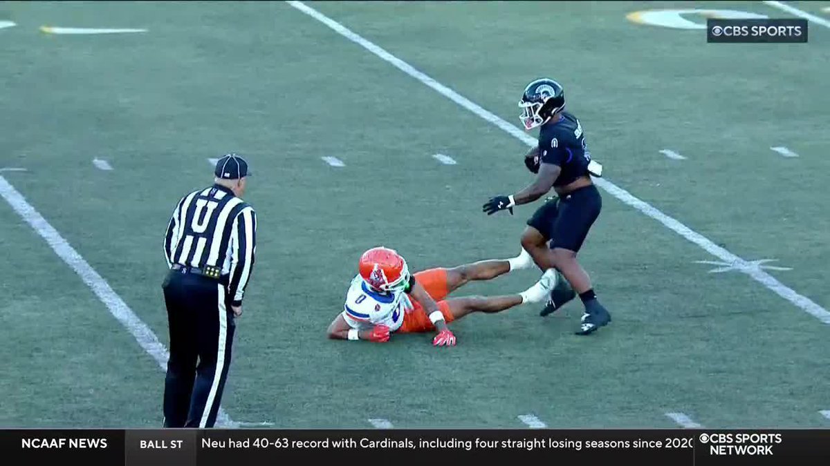 Don't stand on the tracks when the train is coming through! 🚂 📺 CBS Sports Network