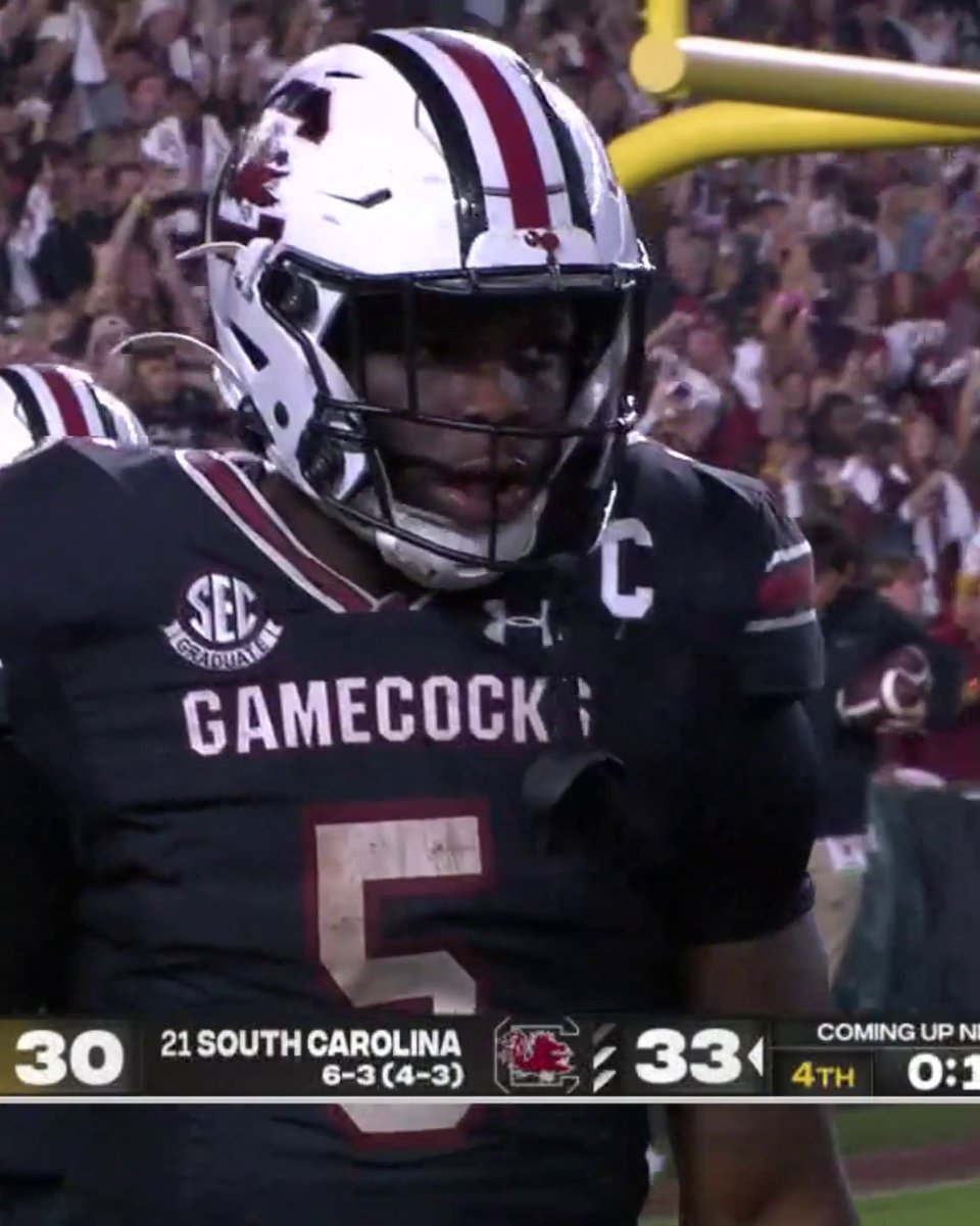 TURN SANDSTORM ALL THE WAY UP 🔊 ROCKET SANDERS GAME-WINNING TOUCHDOWN FOR @GAMECOCKFB 🚀