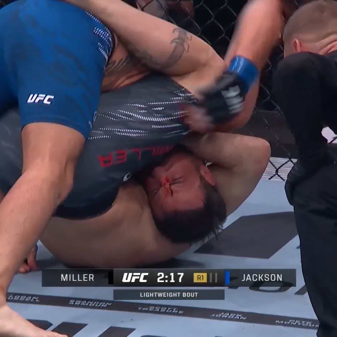 JIM FREAKING MILLER 🤯 Jim Miller gets his 27th UFC victory with a guillotine in the first round! #UFC309