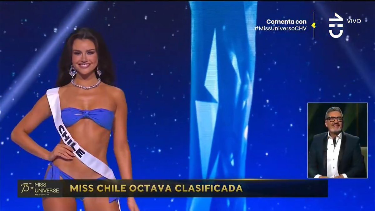 🔴 ESA ES, VAMOS CTM: Emilia Dides clasificó dentro de las 12 mejores en el #MissUniverse2024 #MissUniversoCHV Se viene la pasarela en traje de gala. VAMOS CHILE 💪🇨🇱