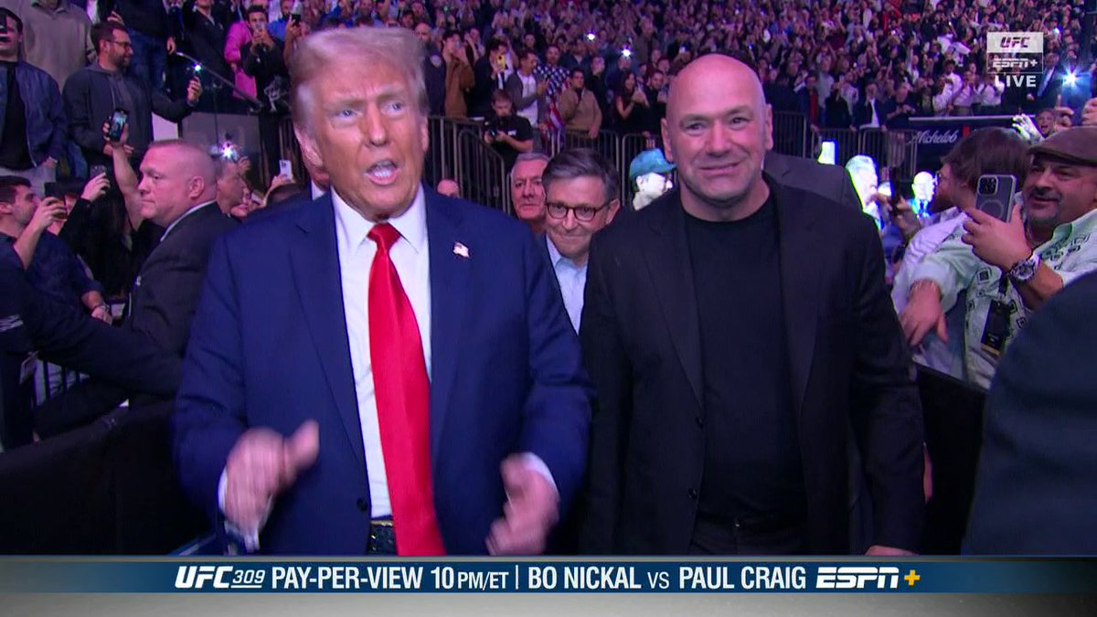 President-elect Donald Trump has arrived at MSG for #UFC309