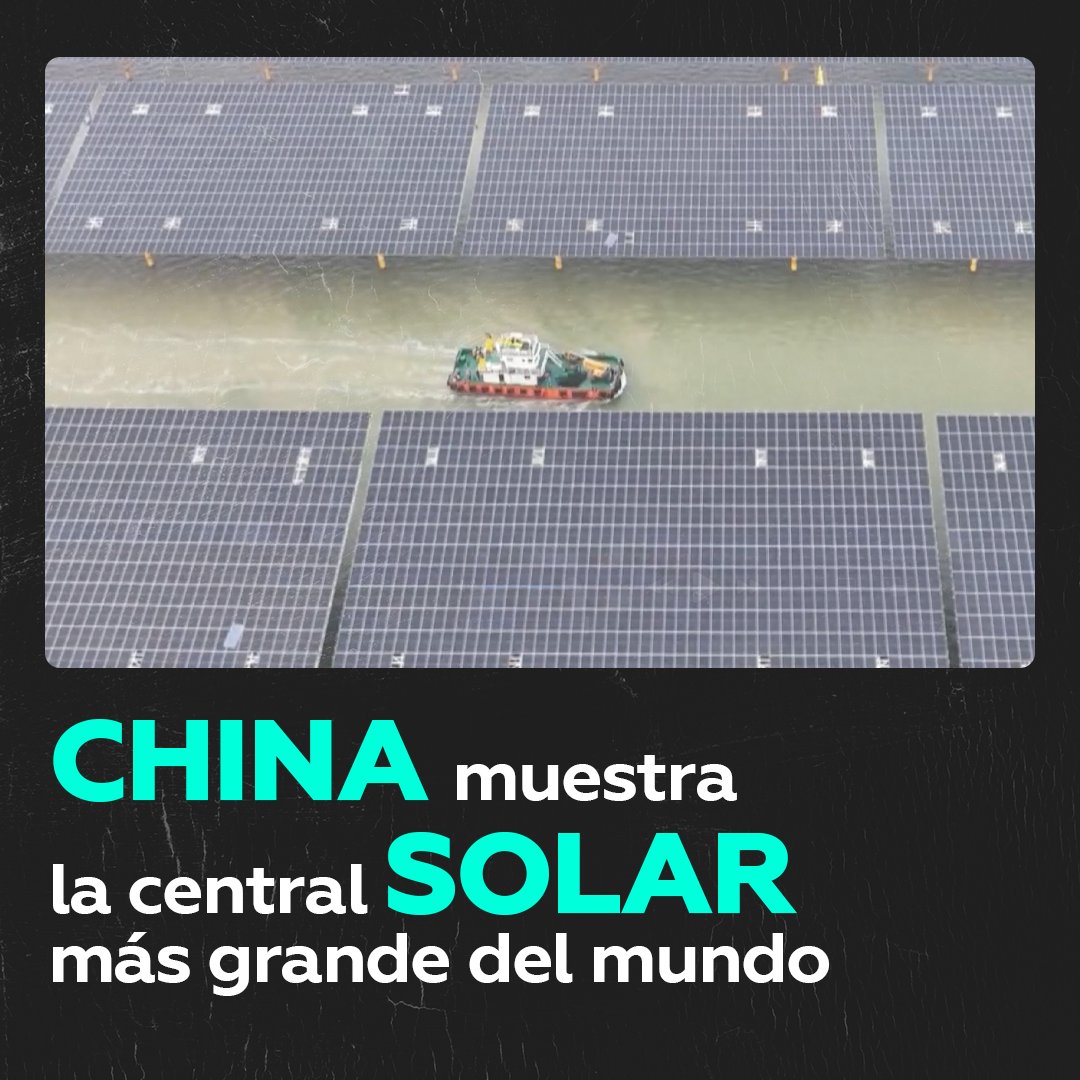 ⚡️El primer parque solar marino de China se conecta con éxito a la red China conecta su primer parque solar marino, el más grande del mundo, a la red eléctrica estatal.