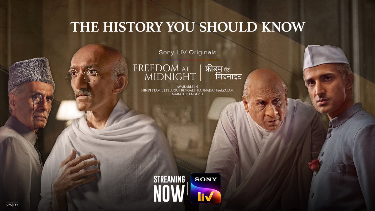 The History You May Not Know The History You Should Know Presenting the electrifying story of India’s Independence - Freedom At Midnight streaming now on Sony LIV #FreedomAtMidnightOnSonyLIV #FAMOnSonyLIV