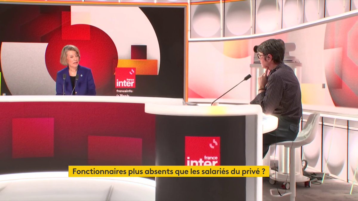 Trois jours de carence pour les fonctionnaires en cas d'arrêt-maladie : "L'idée, c'est qu'il n'y ait pas de différence avec les salariés du privé et je ne vois pas la raison pour laquelle on s'y opposerait", défend la ministre de l'Éducation nationale Anne Genetet. #Questionspol