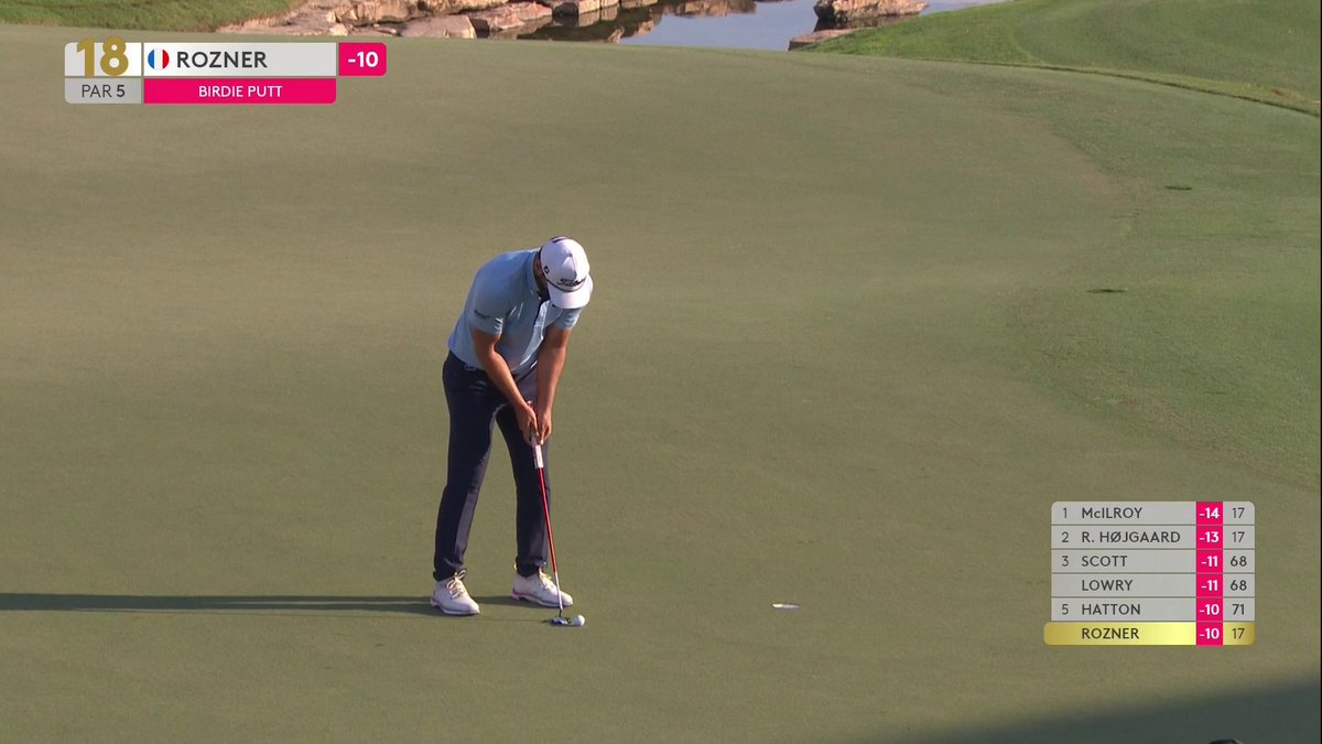 Le putt qui va changer la vie d'Antoine Rozner 🇺🇸🤩 ➡ Tour ⛳⛳⛳⛳ 🏆 DP World Tour Championship 🦅 #DPWT