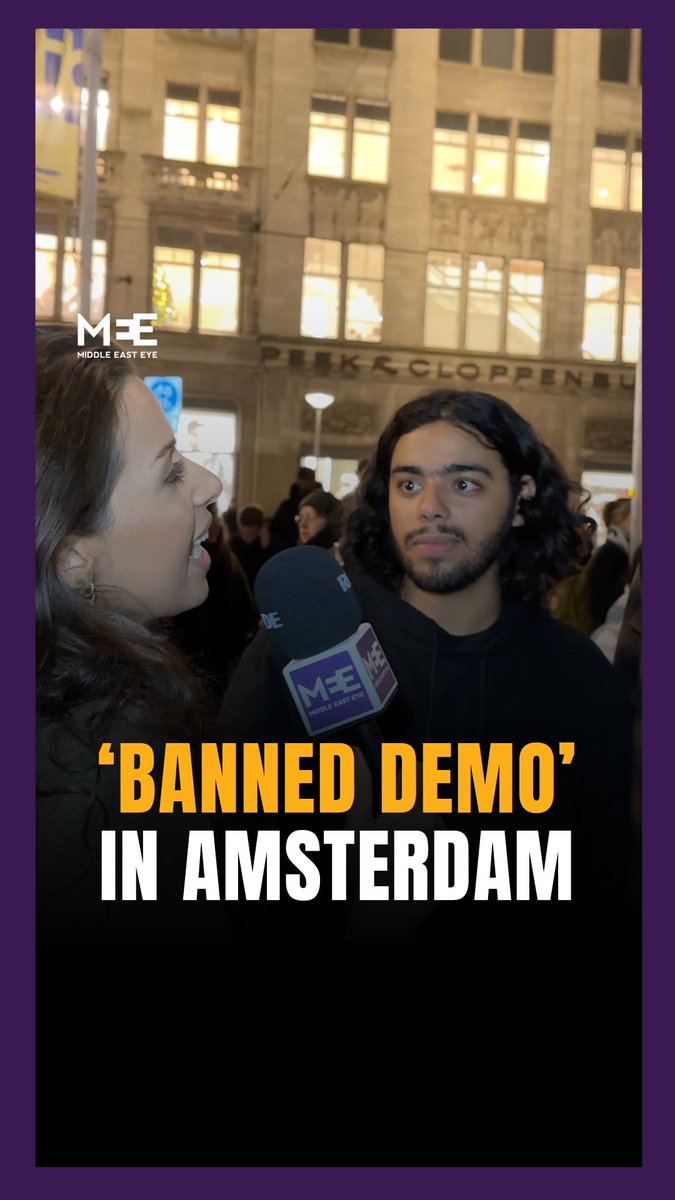 "If a protest is banned for something you stand for, then you should be there to protest." MEE’s Maya-Nora spoke with protesters in Amsterdam who gathered in the Dutch capital, despite attempts to ban pro-Palestine demonstrations